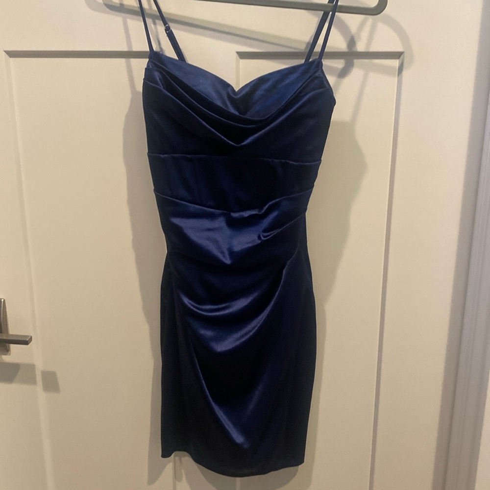 Windsor satin cowl neck dress